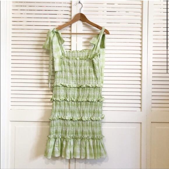 Charina Sarte Smocked Green Plaid Matilda Dress - Picture 1 of 5
